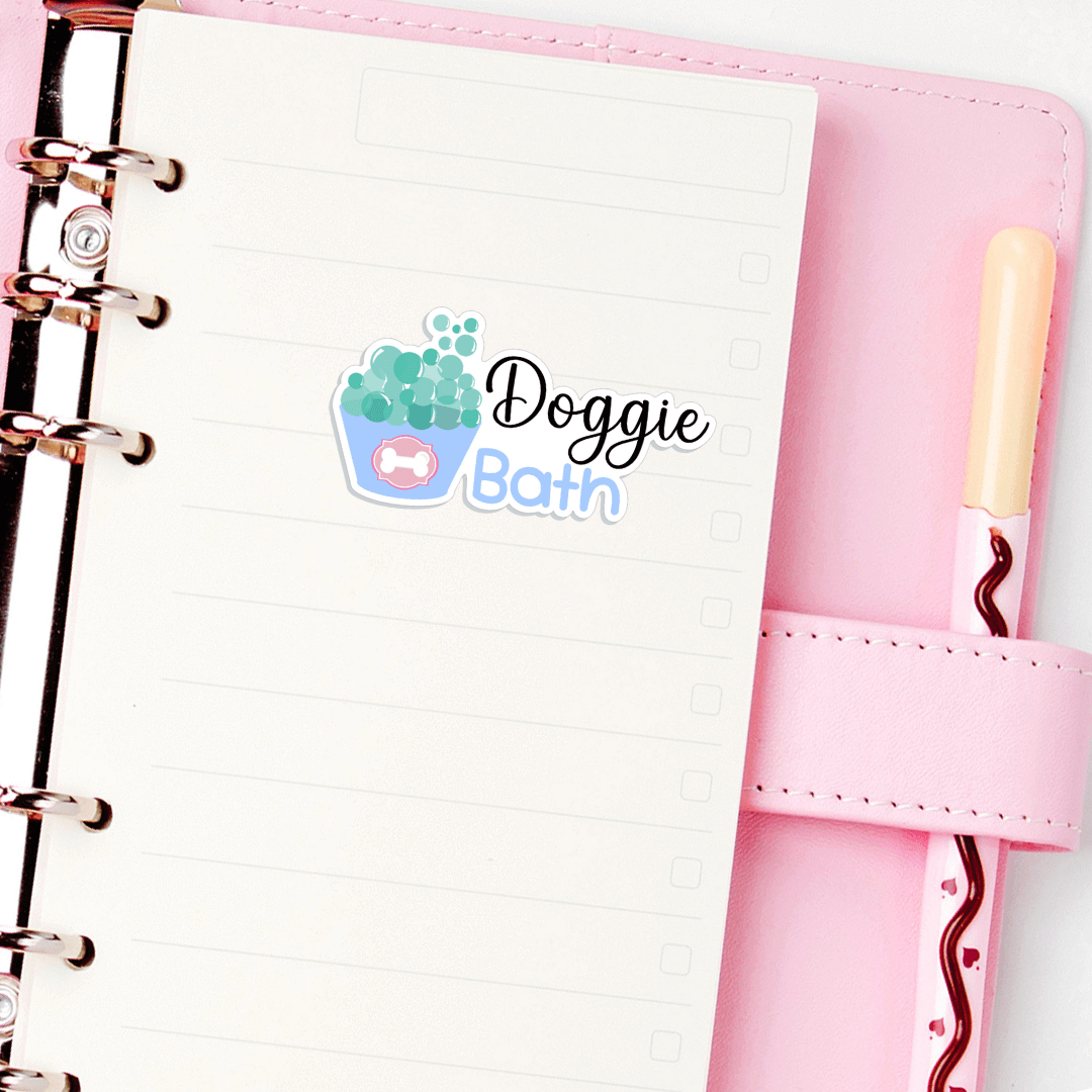 Doggie Bath Planner Stickers