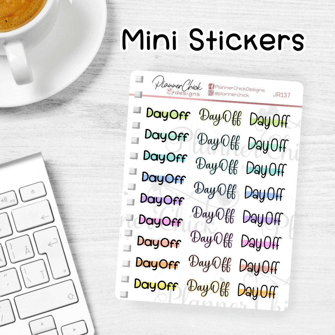 Mini Stickers ~ Day Off – PlannerChickDesigns