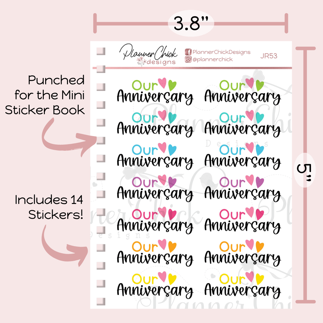 Our Anniversary Planner Stickers