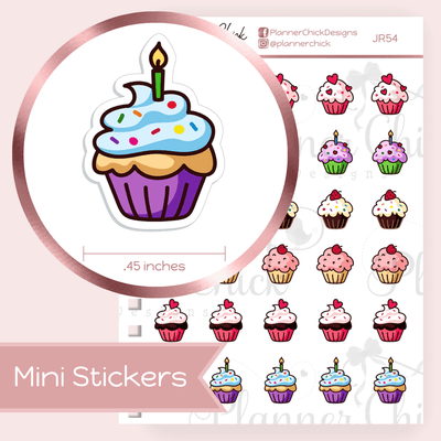 Mini Stickers ~ Doodle Cupcakes