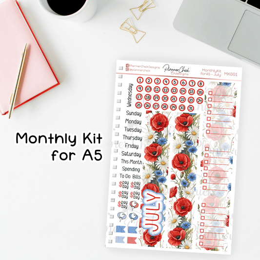 Monthly Kit for A5 ~ July