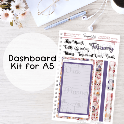 Monthly & Dashboard Kits ~ Porcelain Hearts (for February)