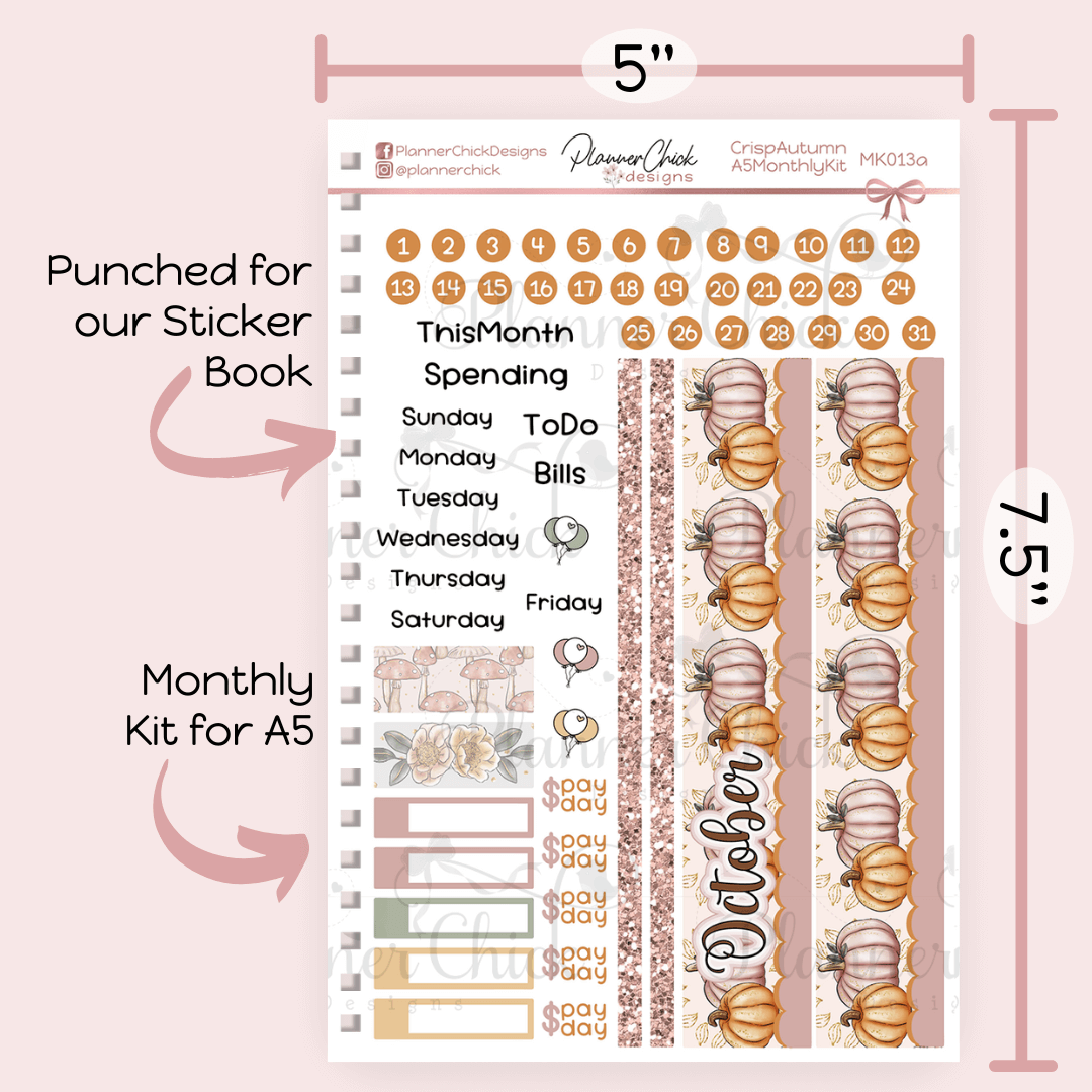 Monthly & Dashboard Kits ~ Crisp Autumn (for October)