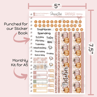 Monthly & Dashboard Kits ~ Crisp Autumn (for October)