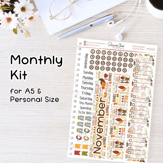 Monthly Kit for A5 ~ November