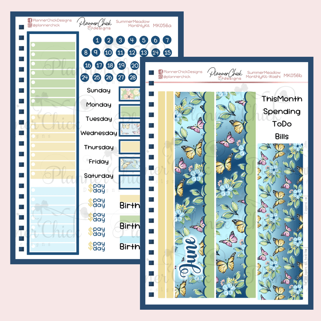 Monthly & Dashboard Kits ~ Summer Meadow (for June)