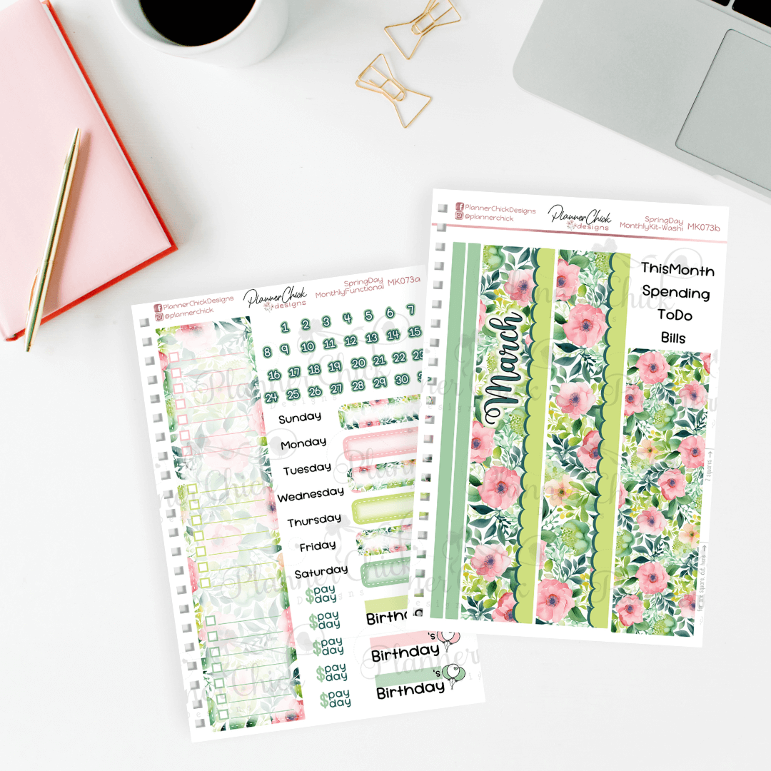 Monthly & Dashboard Kits ~ Spring Day (for March)