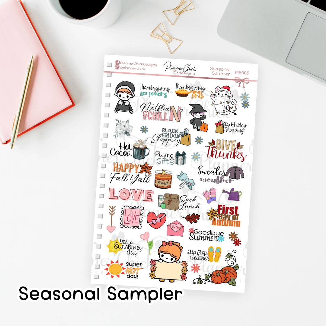 Seasonal Sampler Planner Stickers