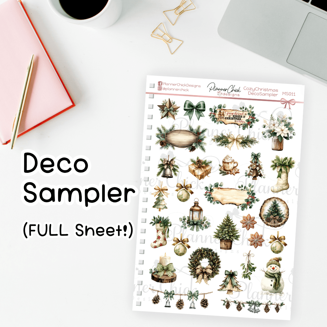 Cozy Christmas ~ Decorative Sampler (FULL Sheet!)