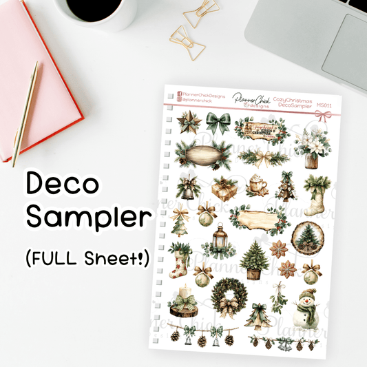 Cozy Christmas ~ Decorative Sampler (FULL Sheet!)