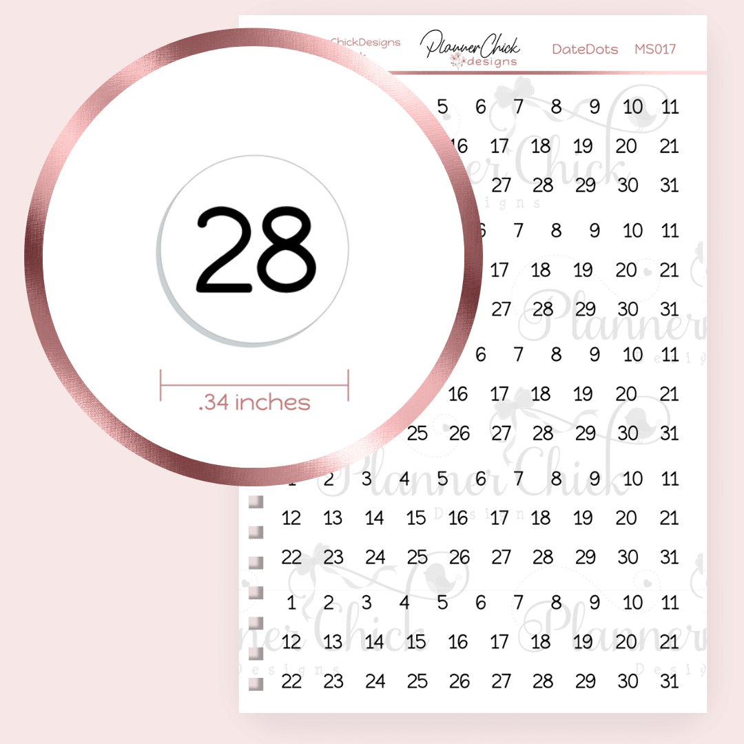 Date Guide Design Date Dots for Date Covers – PlannerChickDesigns