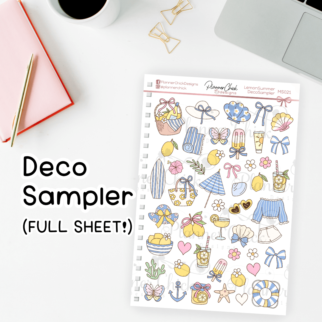 Lemon Summer ~ Decorative Sampler (FULL Sheet!)