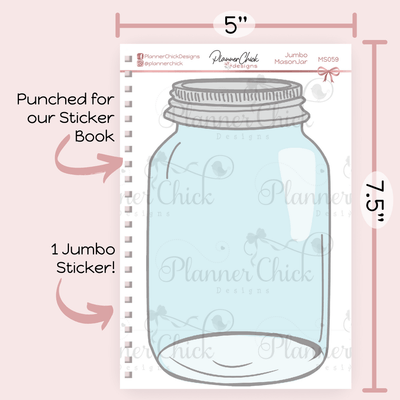 Mason Jar and Marbles Planner Stickers