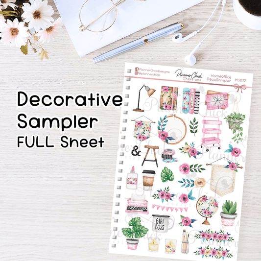 Home Office ~ Decorative Sampler (FULL sheet!)
