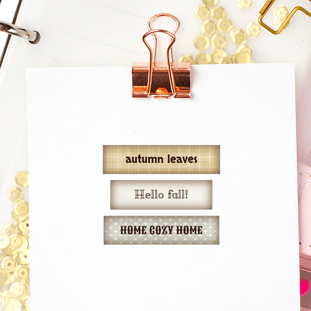 Autumn Words & Phrases