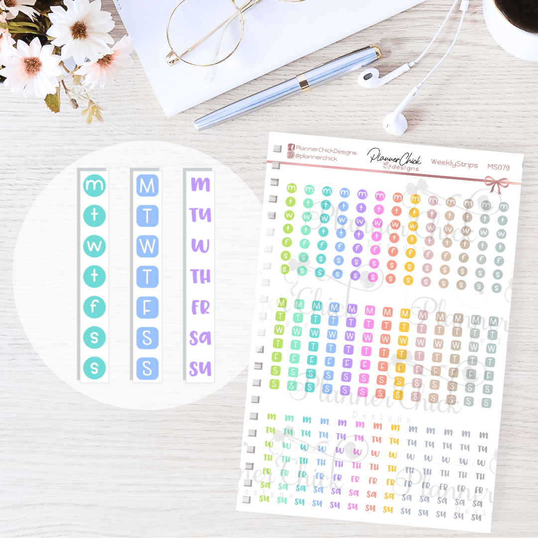 Weekly Strips Planner Stickers