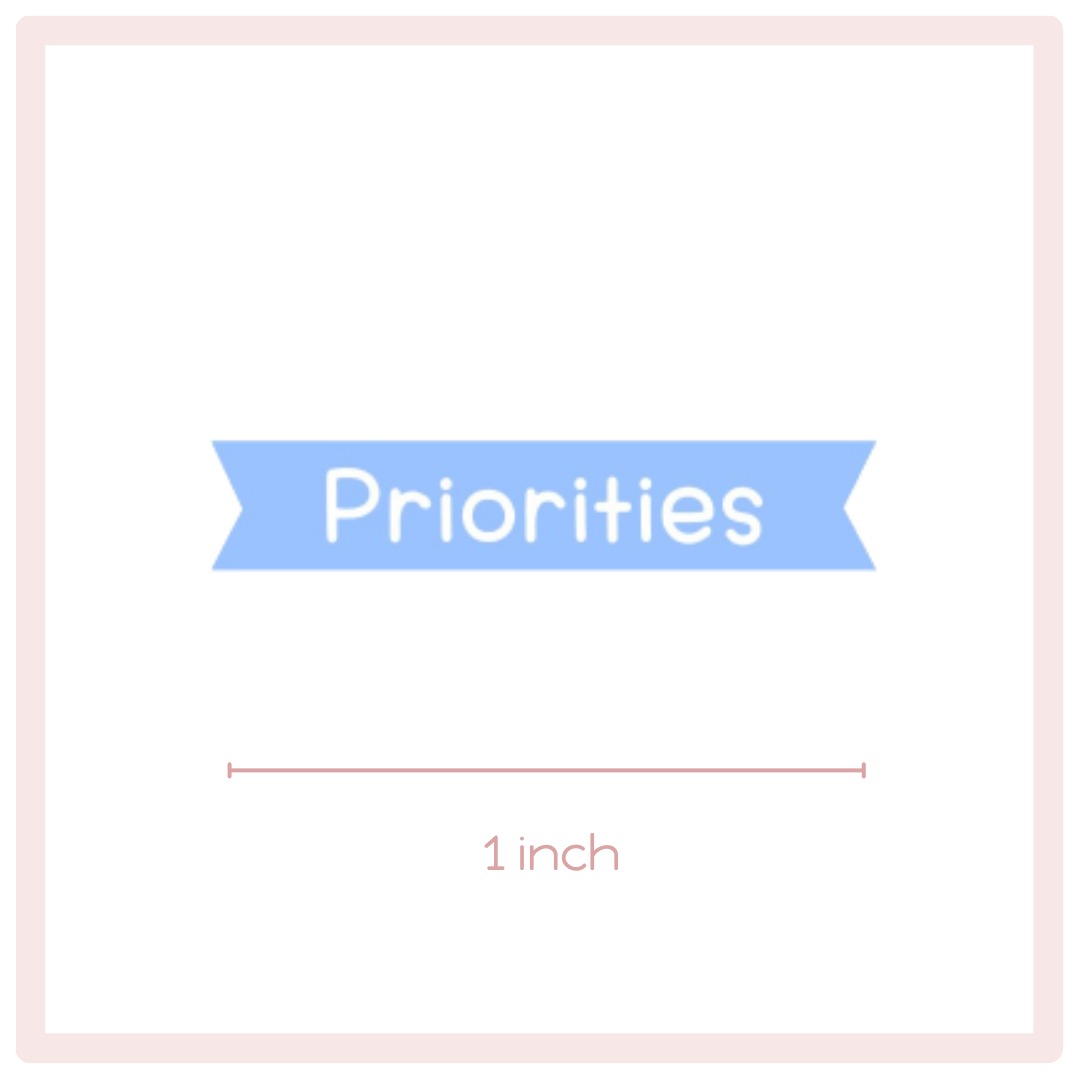 Heading Labels for Dashboard Weekly Sections – PlannerChickDesigns