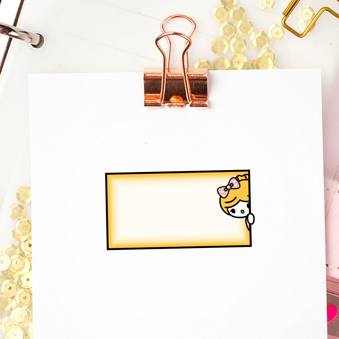 Doodle Girl ~ Peeking Boxes