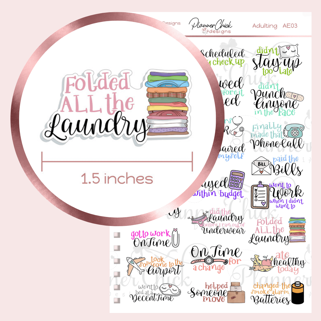 Adulting Planner Stickers