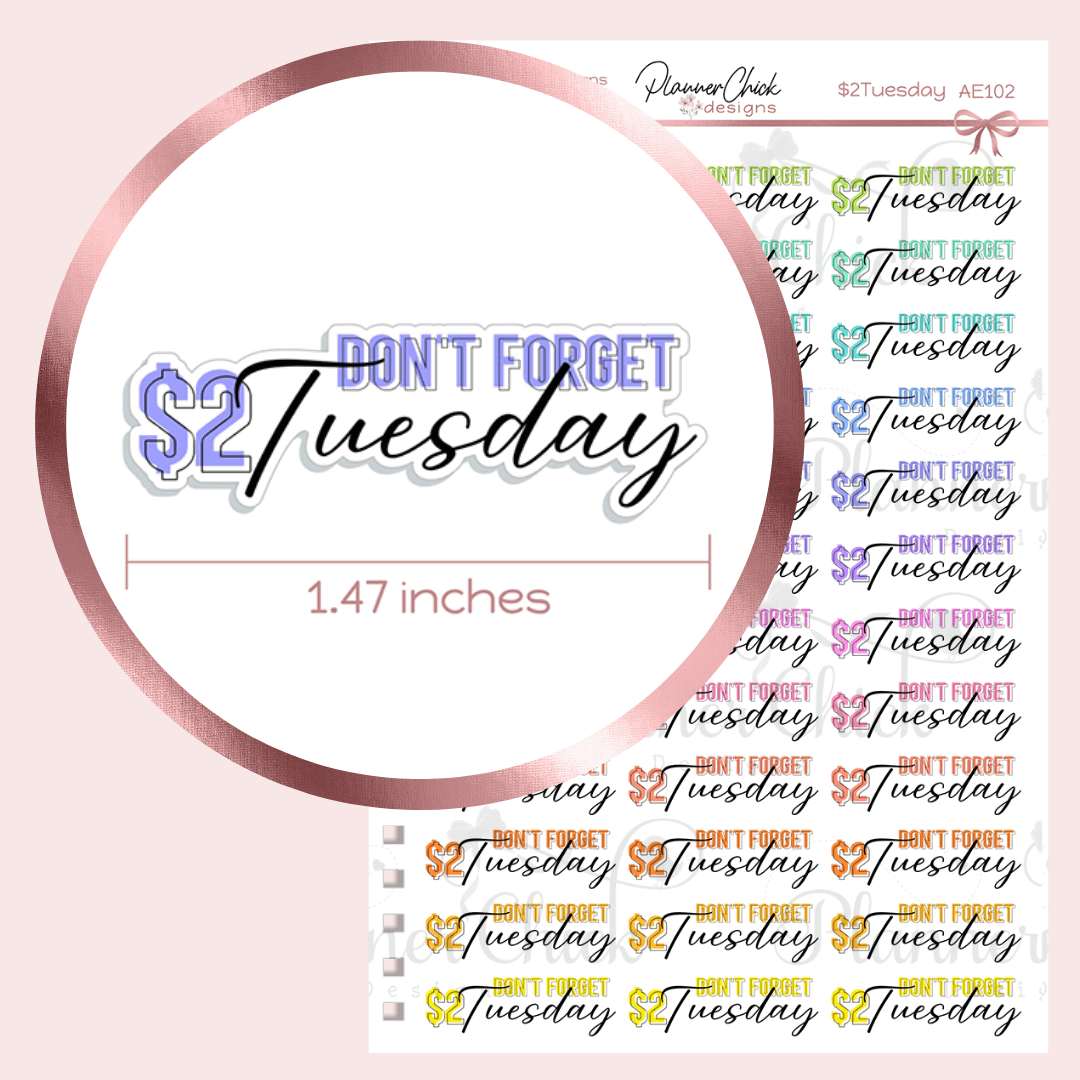 Tuesday Magazine Sticker Planner Chick Designs $2 Tuesday Sale Planner Stickers ...