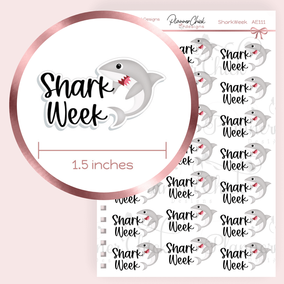 Shark Week Planner Stickers