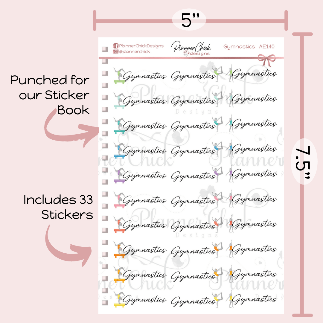 Gymnastics Planner Stickers