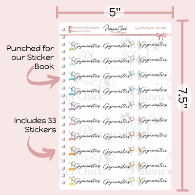 Gymnastics Planner Stickers