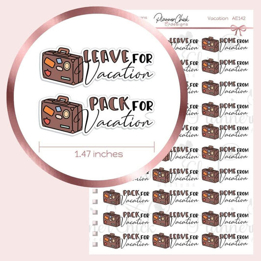 Vacation Planner Stickers