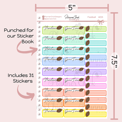 Football Planner Stickers
