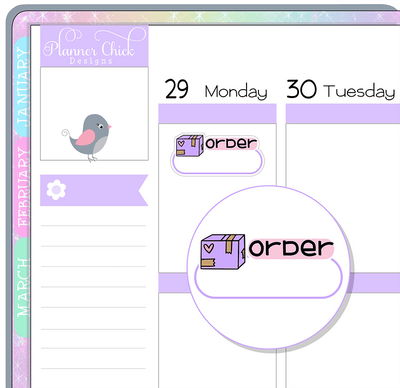 Order Reminder Planner Stickers