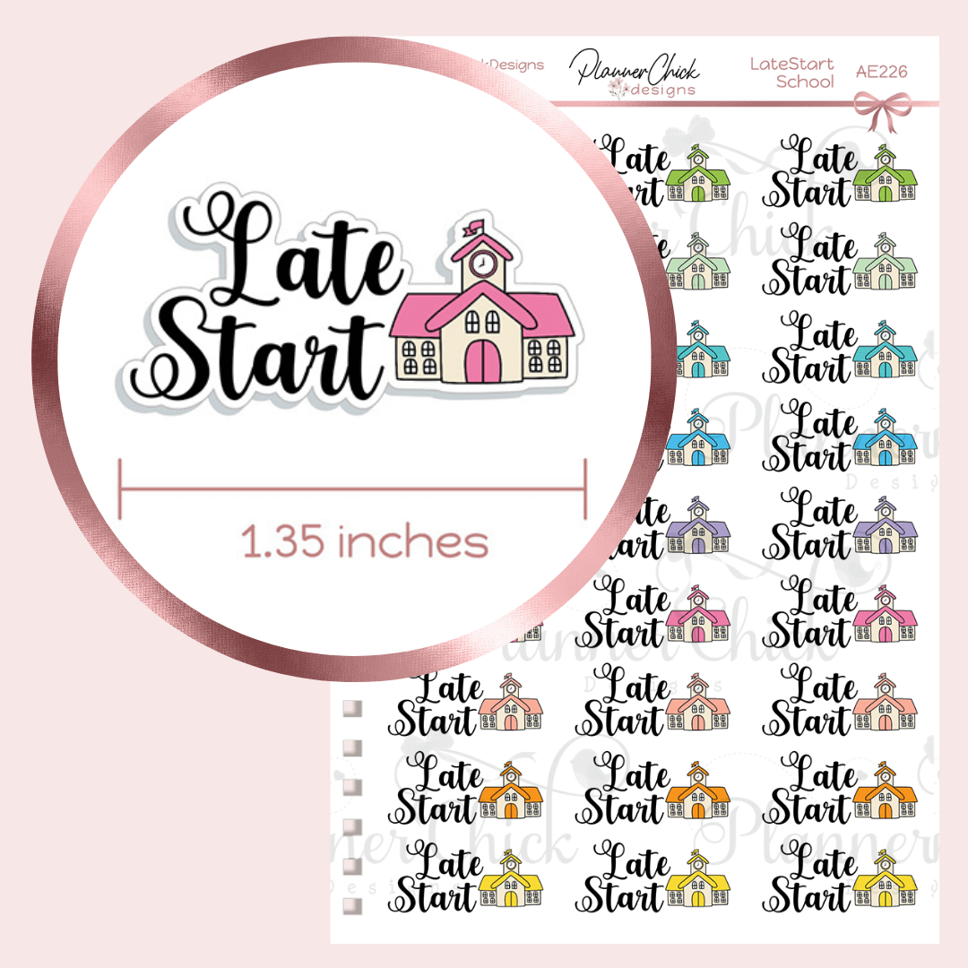 Late Start Planner Stickers