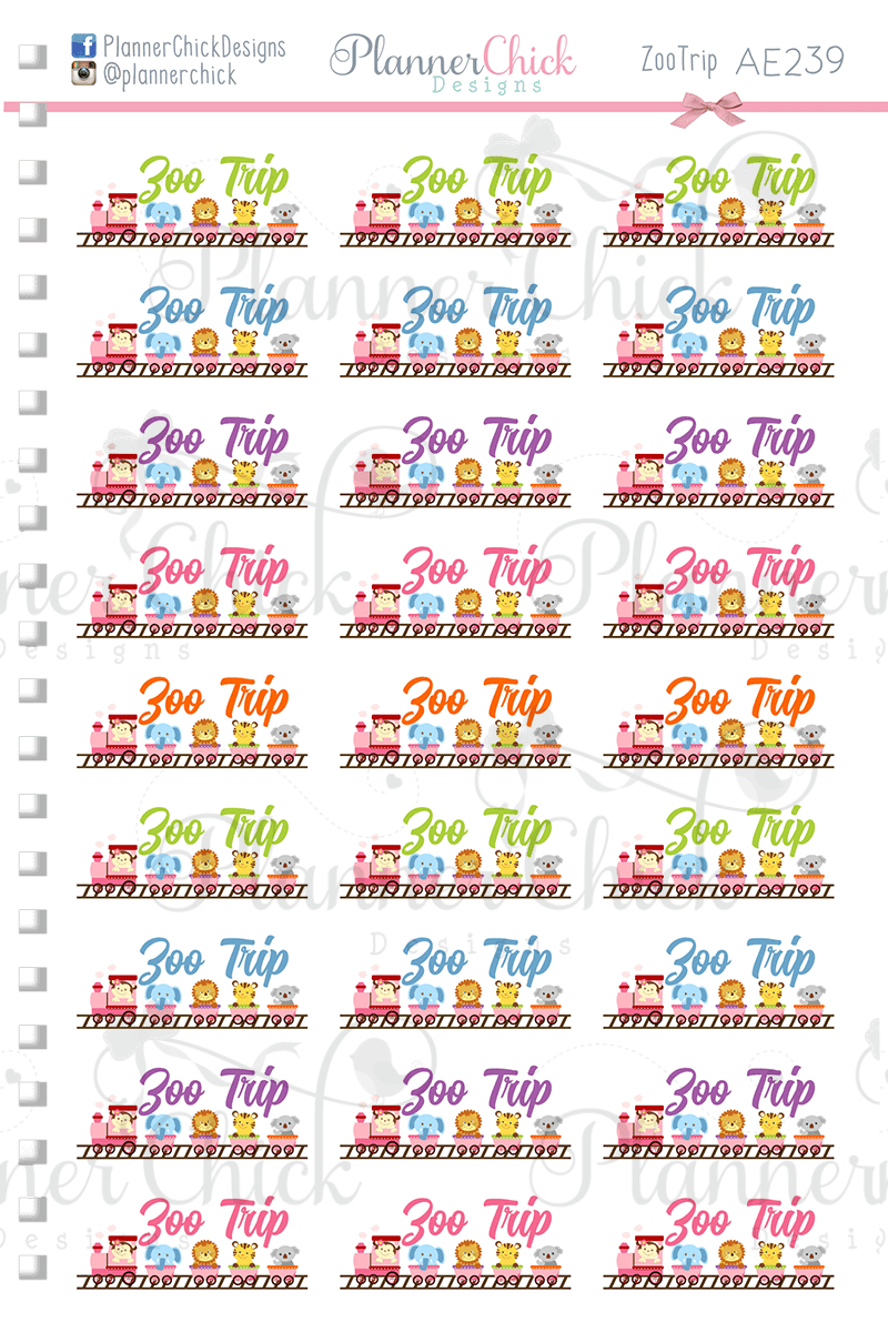 Zoo Trip Planner Stickers