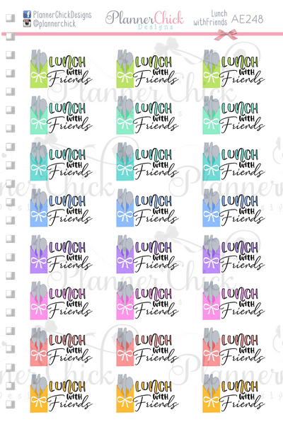 Lunch With Friends Planner Stickers