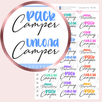 Camper Life Planner Stickers