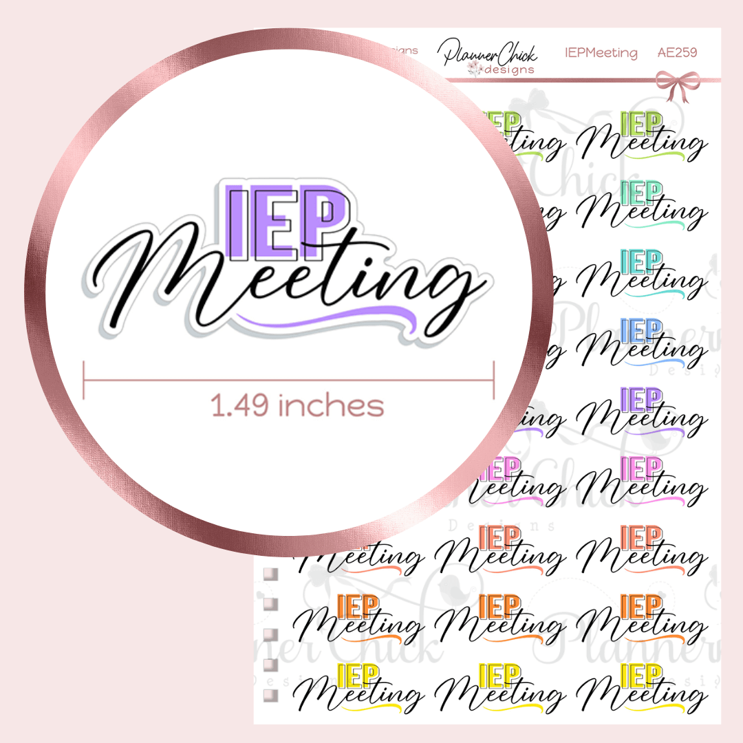 IEP Meeting Planner Stickers