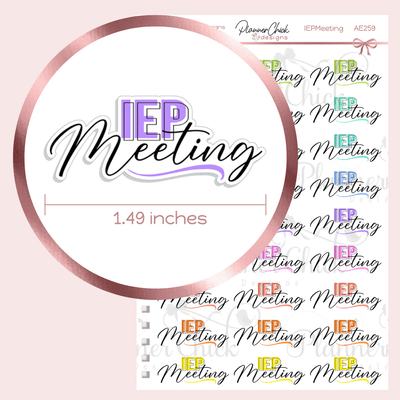 IEP Meeting Planner Stickers