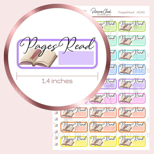 Pages Read Planner Stickers