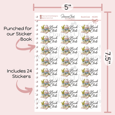 Book Club Planner Stickers