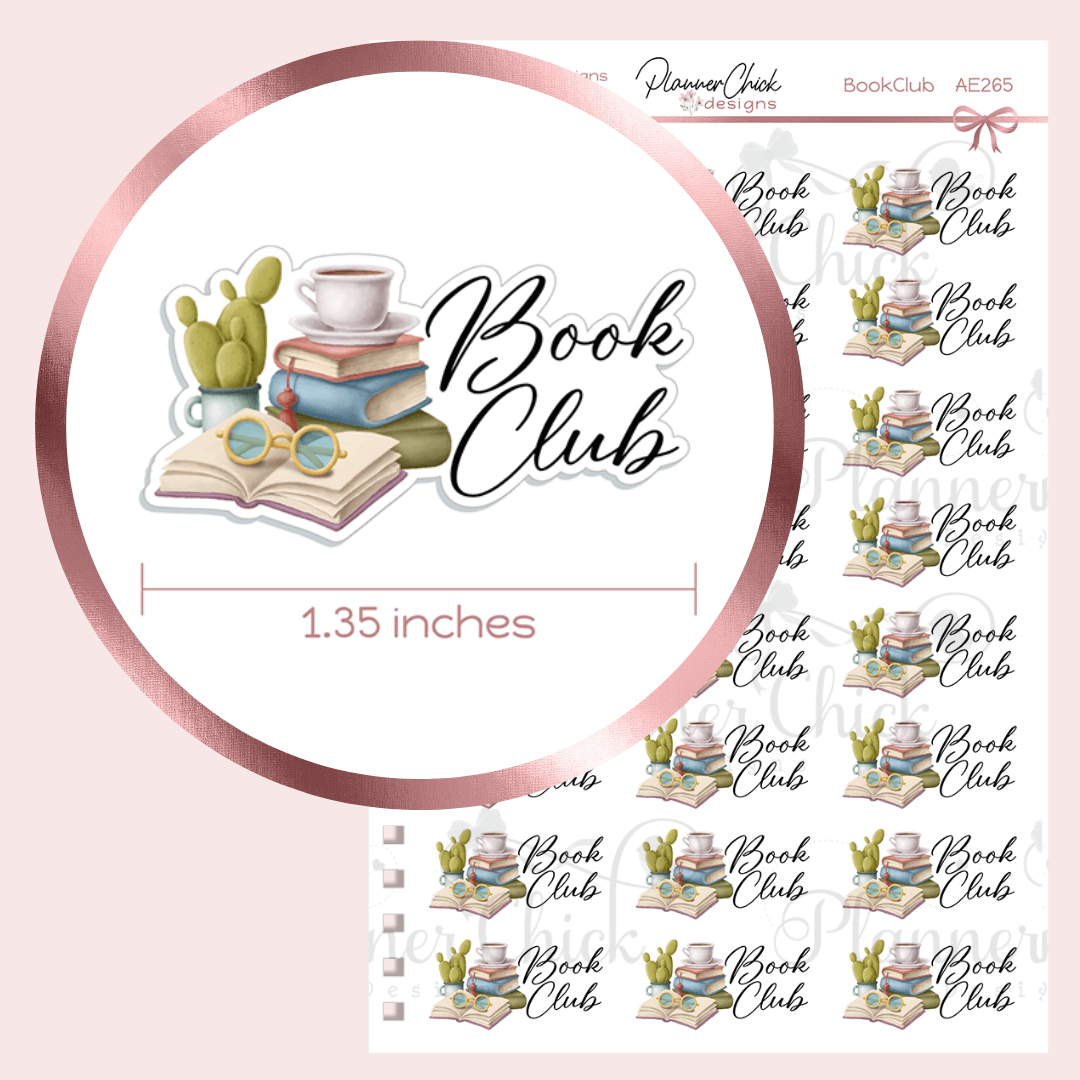 Book Club Planner Stickers