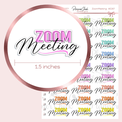 Zoom Meeting Planner Stickers