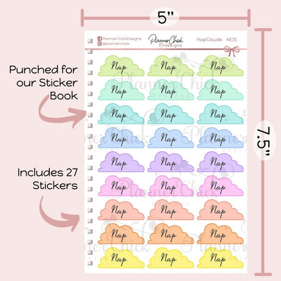 Nap Clouds Planner Stickers