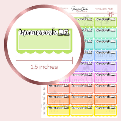 Homework Planner Stickers – PlannerChickDesigns