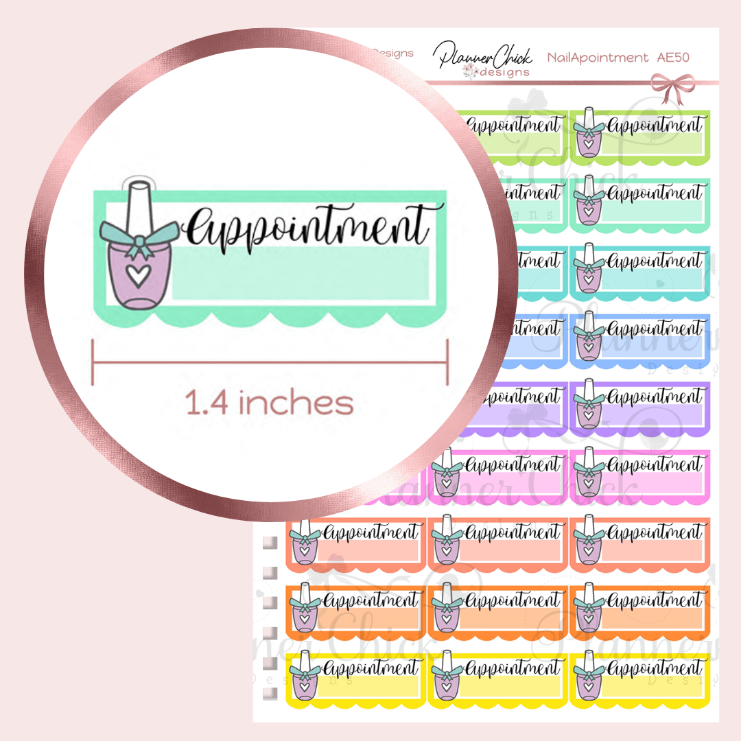 Nail Appointment Planner Stickers