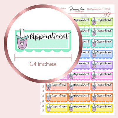 Nail Appointment Planner Stickers