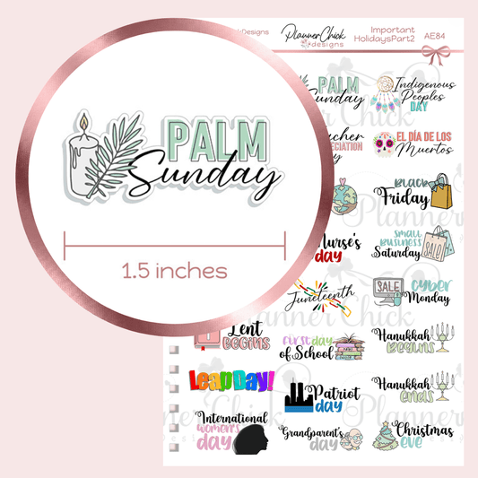 Annual Holidays Planner Stickers ~ Part 2