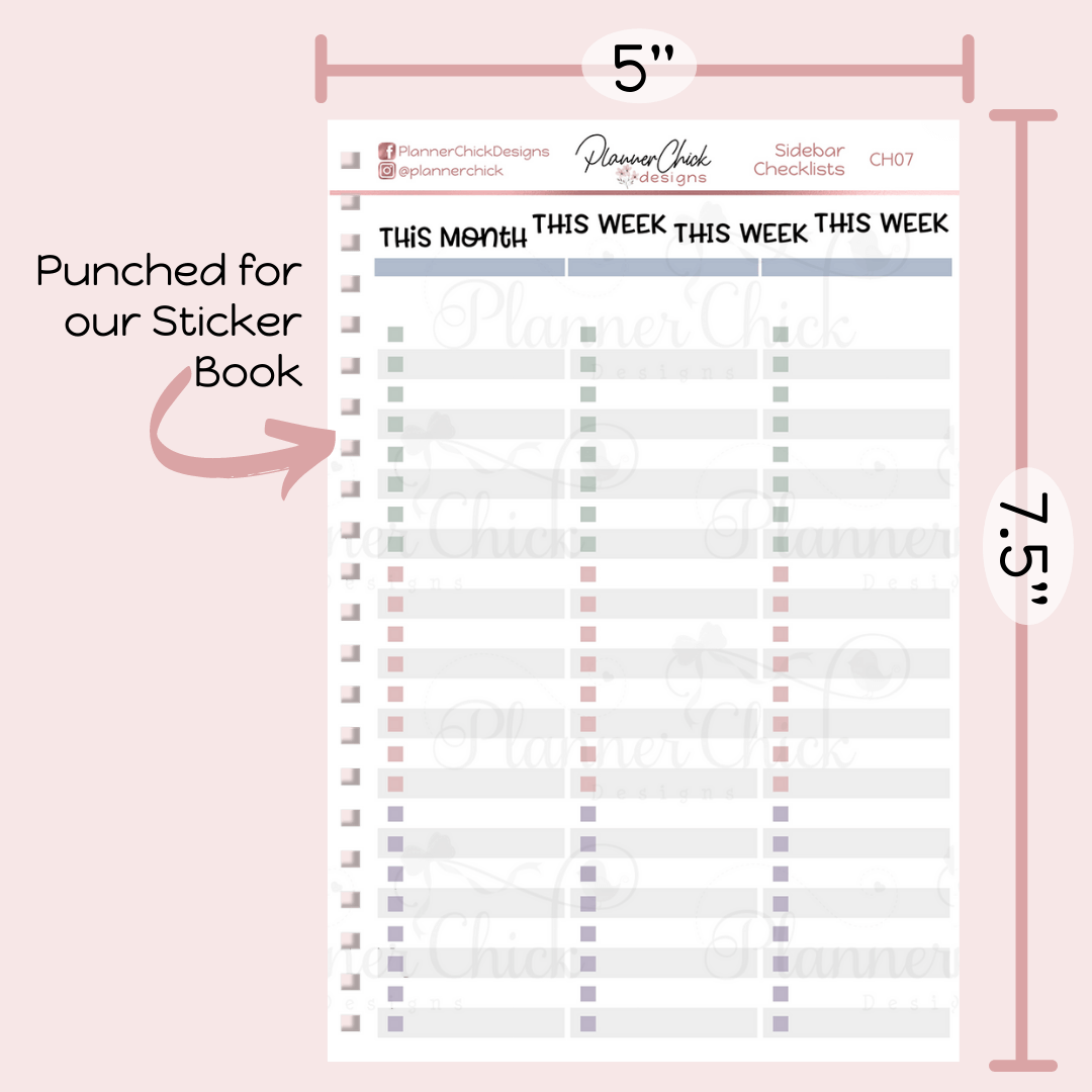 Sidebar Checklists