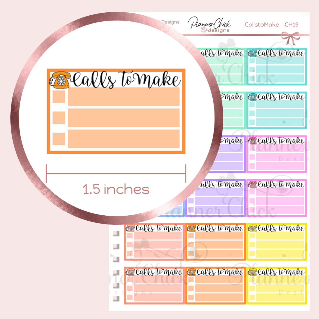 Calls to Make Planner Stickers – PlannerChickDesigns