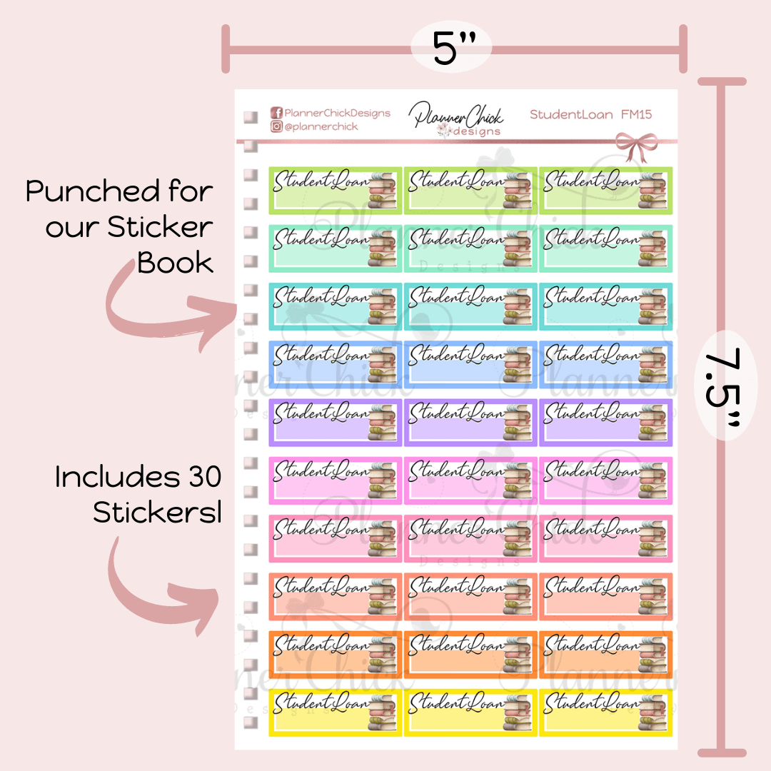 Student Loan Planner Stickers