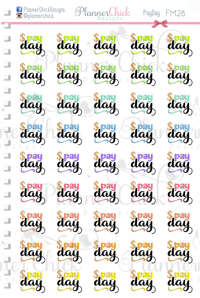 Pay Day Planner Stickers - Small