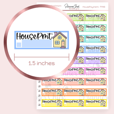 House Payment Planner Stickers
